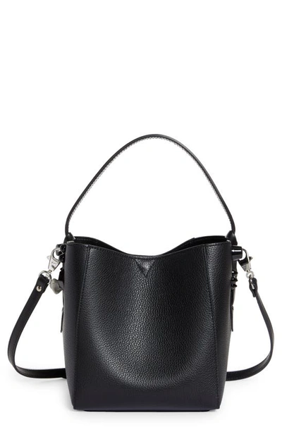 Christian Louboutin Cabachic Mini Spike Leather Shoulder Bag In Black