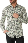 Opposuits Money Mens Long Sleeve Dress Shirt In Cream Multi