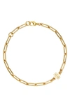 Tory Burch Good Luck Chain Bracelet In Tory Gold
