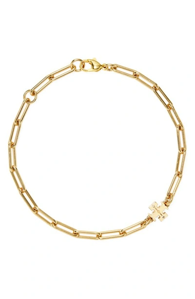Tory Burch Good Luck Chain Bracelet In Tory Gold