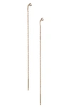 Zoë Chicco 14k Yellow Gold Diamond (0.06 Ct. T. W.) Prong Threader Earrings In Yellow Gold