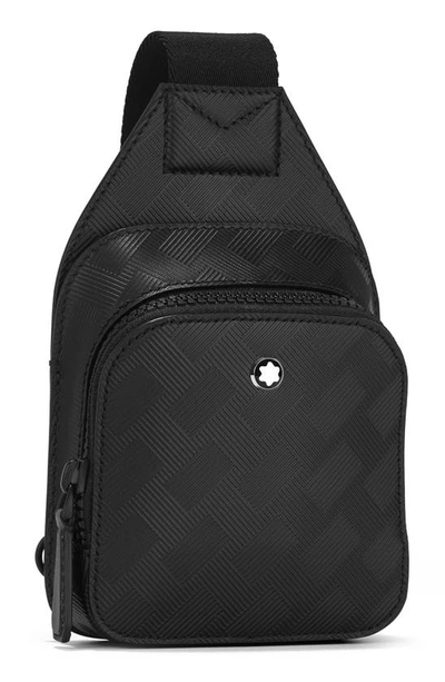 Montblanc Mini Extreme 3.0 Leather Sling Bag In Schwarz