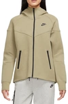 Nike Sportswear Tech Fleece Windrunner Zip Hoodie In Neutral Olive/black