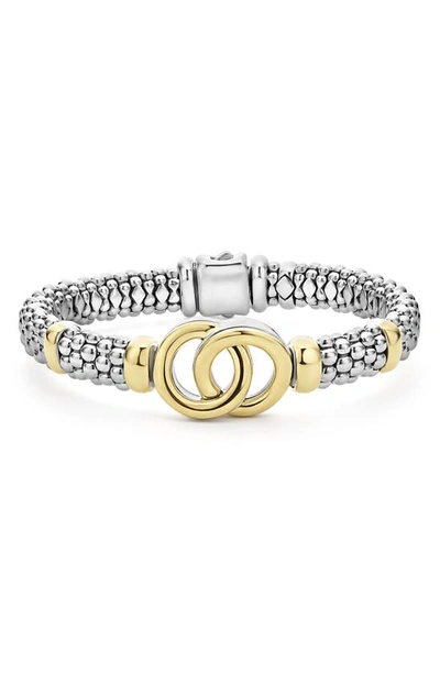 LAGOS LAGOS SIGNATURE CAVIAR INTERLOCK CIRCLE BRACELET