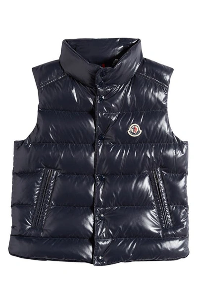 Moncler Kids' Tib Quilted Down Puffer Vest In Navy