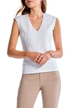Nic + Zoe Perfect Layer V-neck Top In Paper White