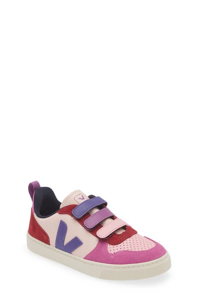 Veja Kids' V-10 Velcro Sneaker In Multicolor