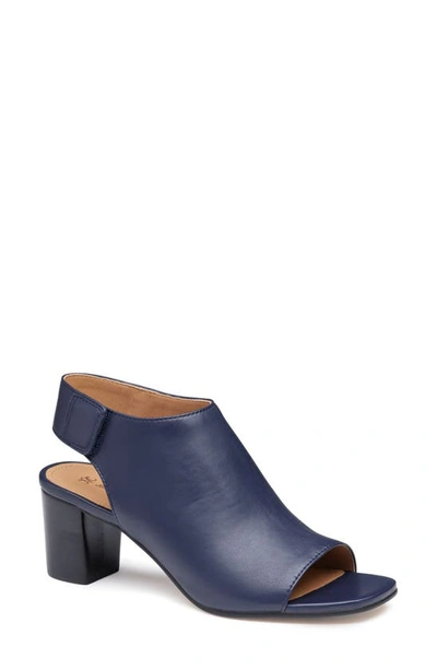 Johnston & Murphy Evelyn Open Toe Sandal Bootie In Navy Glove