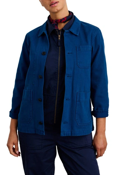 Alex Mill Britt Work Recycled Cotton Jacket In Cobalt