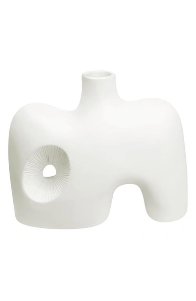 Renwil Mariner Decorative Ceramic Vase In Off-white