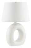 Renwil Kalahari Ceramic Table Lamp In Matte Off-white