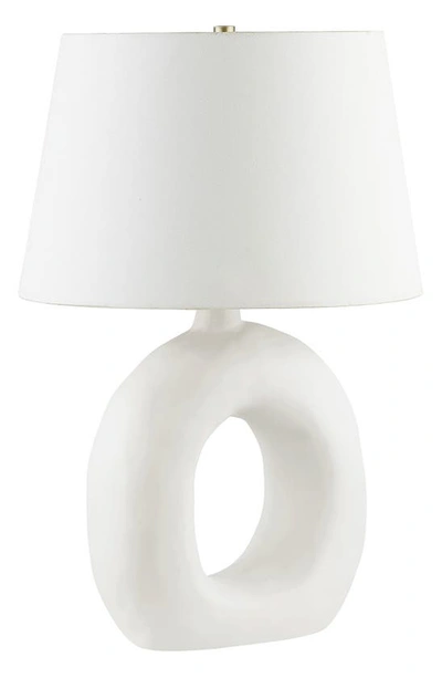 Renwil Kalahari Ceramic Table Lamp In Matte Off-white