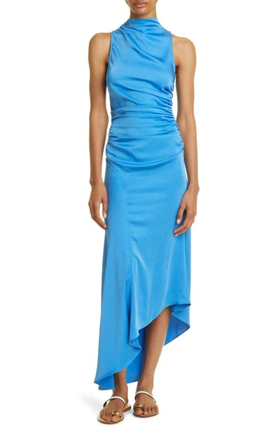 A.l.c Iggy Sleeveless Asymmetric Dress In Blue