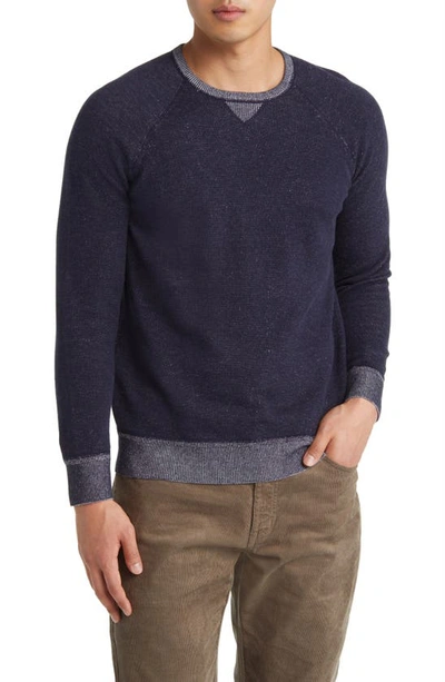 Peter Millar Hartford Supima® Cotton Blend Crewneck Sweatshirt In Blue