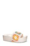 Dirty Laundry Worble Platform Sandal In White Multi