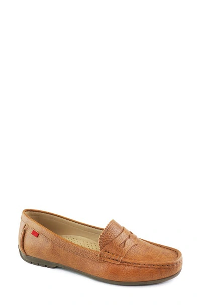 Marc Joseph New York Carrol Street 2.0 Penny Loafer In Cognac Wax Grainy