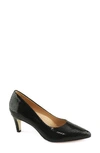 Marc Joseph New York Cortland Street Pump In Black Embossed Snake