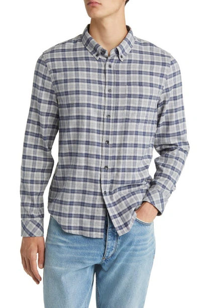 Rails Reid Regular Fit Plaid Stretch Cotton Button-down Shirt In Grey