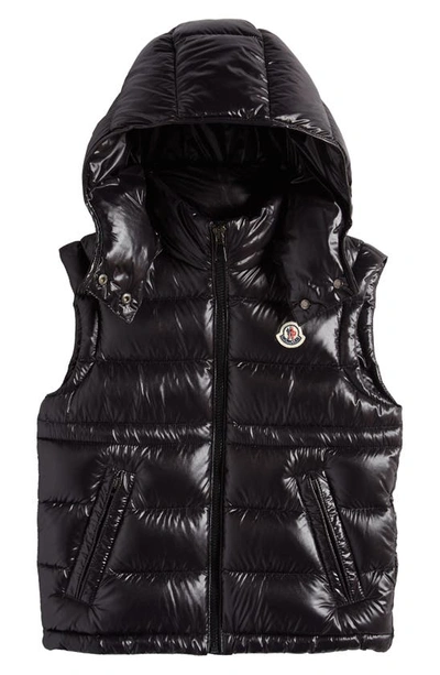 Moncler Kids' Ania Hooded Down Vest Black