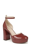 27 Edit Naturalizer Giovanna Ankle Strap Platform Pump In Ruby Red Patent Leather