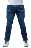 Maceoo Torn Stretch Denim Jeans In Blue