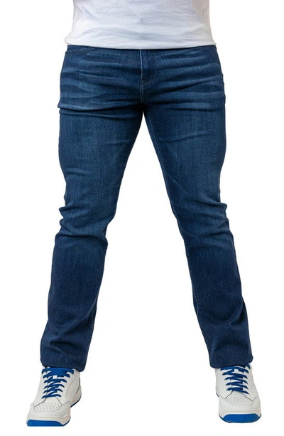Maceoo Torn Stretch Denim Jeans In Blue