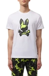 Psycho Bunny Plano Camo Graphic T-shirt In White