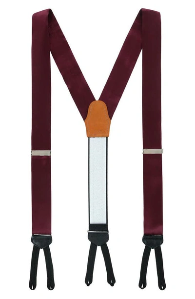 TRAFALGAR SUTTON SOLID SILK SUSPENDERS