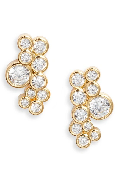 Nordstrom Cubic Zirconia Cluster Stud Earrings In Clear- Gold