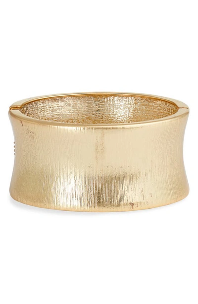 Nordstrom Textured Hinge Bracelet Cuff In Gold