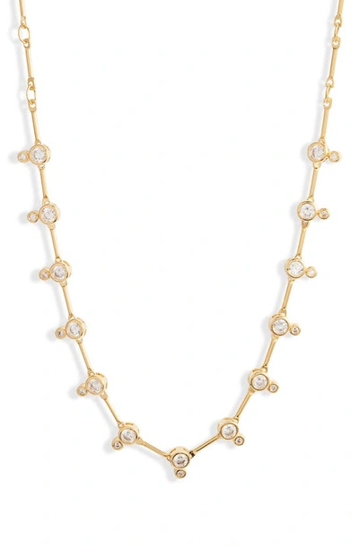 Nordstrom Cubic Zirconia Collar Necklace In Clear- Gold