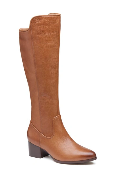 Johnston & Murphy Trista Riding Boot In Cognac Calfskin