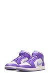 Jordan Women's Air  1 Mid Shoes In Action Grape/ Sky Purple/ Sail