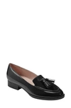 Bandolino Linzer Patent Tassel Loafer In Black Faux Patent Leather