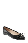 Bandolino Payly Patent Ballet Flat In Black Patent