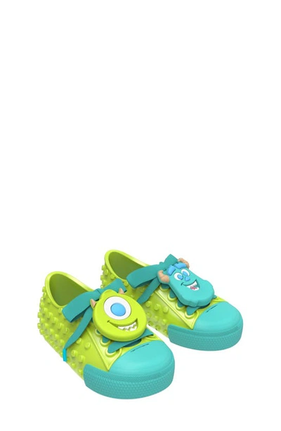 Melissa Kids' X Disney® Polibolha Sneaker In Green/ Blue