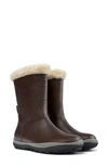 Camper Peu Pista Fleece Boot In Dark Brown