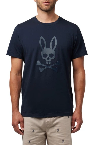 Psycho Bunny Posen Matte Graphic T-shirt In Navy