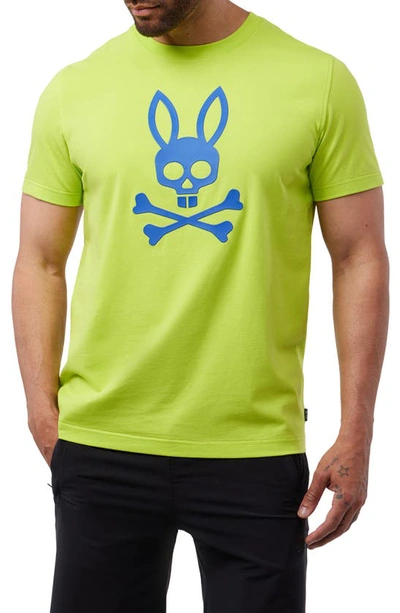 Psycho Bunny Posen Matte Graphic T-shirt In Acid Lime