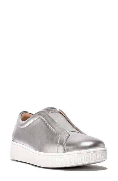 Fitflop Rally Metallic Slip-on Sneaker In Silver