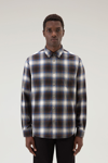 Woolrich Check-pattern Cotton Shirt In Hombre Grey