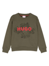 HUGO LOGO-PRINT CREW-NECK SWEATSHIRT