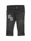 GIVENCHY LOGO-PATCH STRAIGHT-LEG JEANS