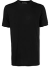 Giorgio Armani Mens Black Beauty Embroidered-logo Crewneck Cotton T-shirt In Black