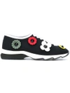 FENDI slip-on sneakers with flowers,8E65963SD12140271