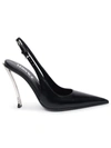 Versace Pin Point 115mm Slingback Pumps In Black