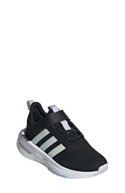 Adidas Originals Kids' Racer Tr23 Sneaker In Black/ White/ Blue Dawn