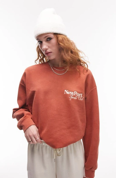 Topshop Sweatshirts In Orange