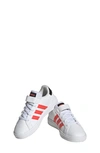 Adidas Originals Kids' Grand Court 2.0 Sneaker In White/ Bright Red/ Black