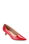 Journee Collection Collection Women's Celica Wide Width Pump In Patent/ Red